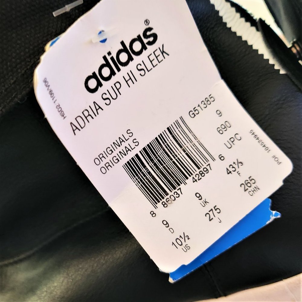 Women shoes Boots NWT Adidas 10.5 Black Super Leather sleek G51385 - Picture 4 of 7